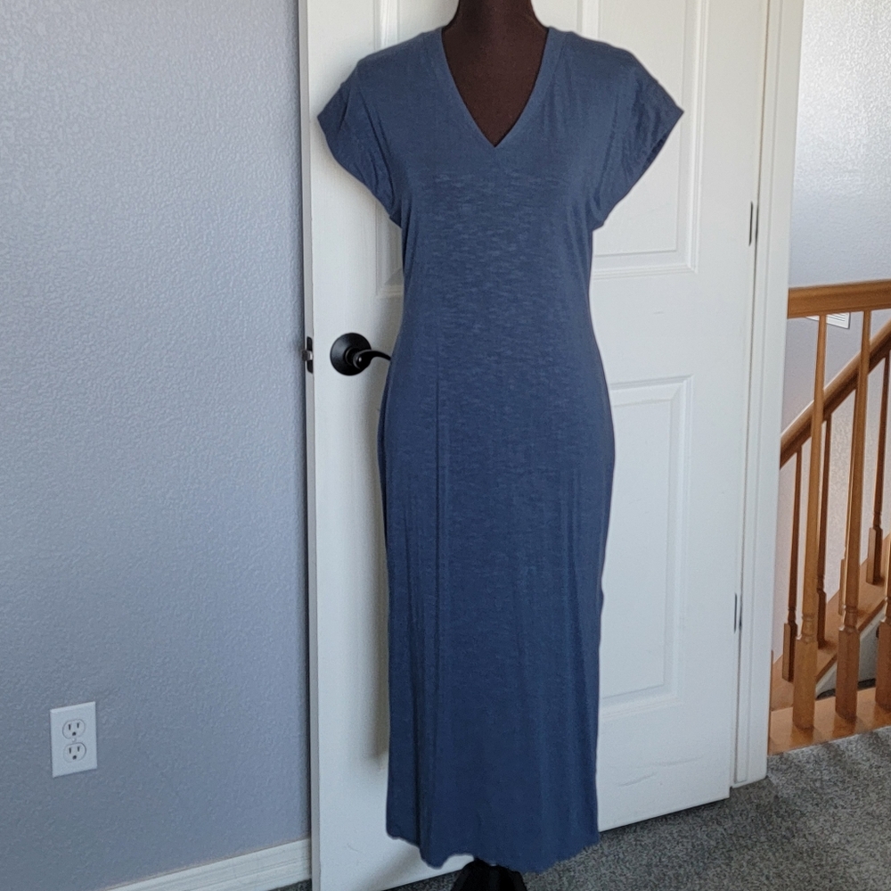 White House Black Market Blue Maxi Dress